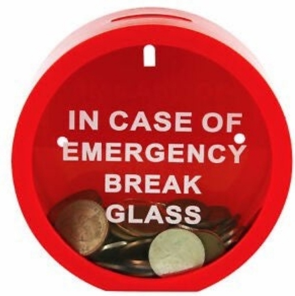 In Case of Emergency Break Glass Piggy / Coin Bank - Picture 7 of 10